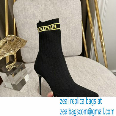 Balmain Heel 9.5cm Skye stretch knit ankle boots 02 2022