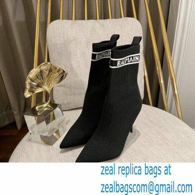 Balmain Heel 9.5cm Skye stretch knit ankle boots 03 2022