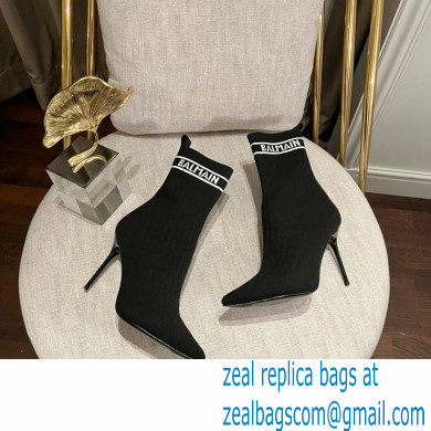 Balmain Heel 9.5cm Skye stretch knit ankle boots 03 2022 - Click Image to Close