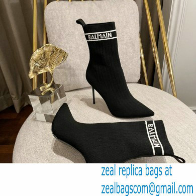 Balmain Heel 9.5cm Skye stretch knit ankle boots 03 2022