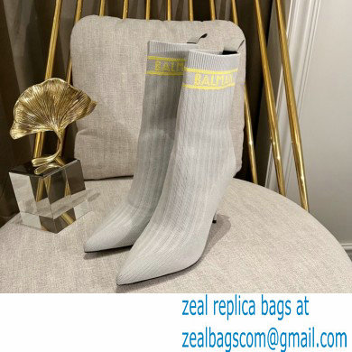 Balmain Heel 9.5cm Skye stretch knit ankle boots 04 2022