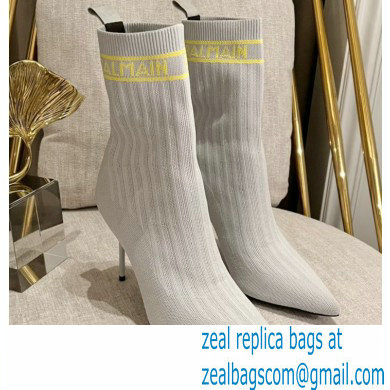 Balmain Heel 9.5cm Skye stretch knit ankle boots 04 2022