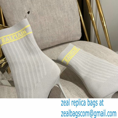 Balmain Heel 9.5cm Skye stretch knit ankle boots 04 2022