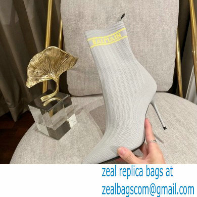 Balmain Heel 9.5cm Skye stretch knit ankle boots 04 2022