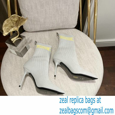 Balmain Heel 9.5cm Skye stretch knit ankle boots 04 2022 - Click Image to Close
