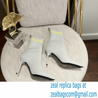 Balmain Heel 9.5cm Skye stretch knit ankle boots 04 2022