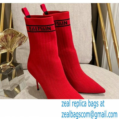 Balmain Heel 9.5cm Skye stretch knit ankle boots 05 2022