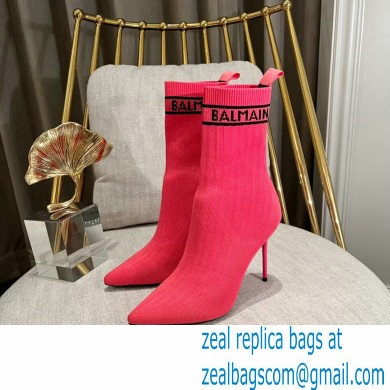 Balmain Heel 9.5cm Skye stretch knit ankle boots 06 2022