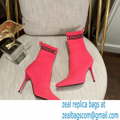 Balmain Heel 9.5cm Skye stretch knit ankle boots 06 2022 - Click Image to Close