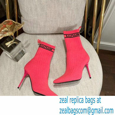 Balmain Heel 9.5cm Skye stretch knit ankle boots 06 2022