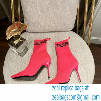 Balmain Heel 9.5cm Skye stretch knit ankle boots 06 2022 - Click Image to Close