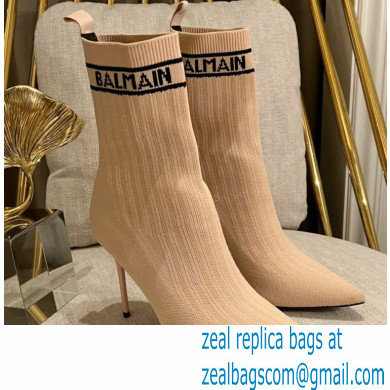 Balmain Heel 9.5cm Skye stretch knit ankle boots 07 2022