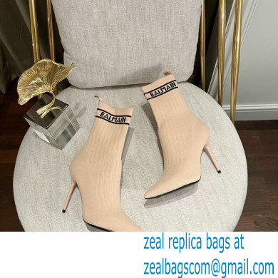 Balmain Heel 9.5cm Skye stretch knit ankle boots 07 2022