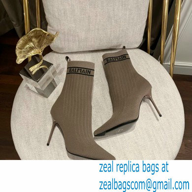 Balmain Heel 9.5cm Skye stretch knit ankle boots 08 2022