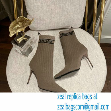 Balmain Heel 9.5cm Skye stretch knit ankle boots 08 2022 - Click Image to Close