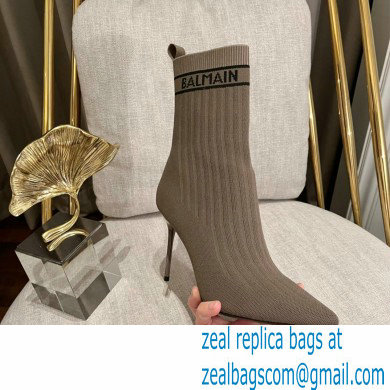 Balmain Heel 9.5cm Skye stretch knit ankle boots 08 2022