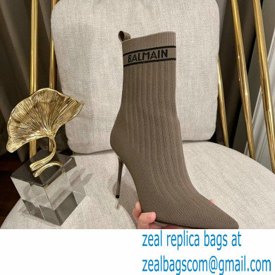 Balmain Heel 9.5cm Skye stretch knit ankle boots 08 2022 - Click Image to Close