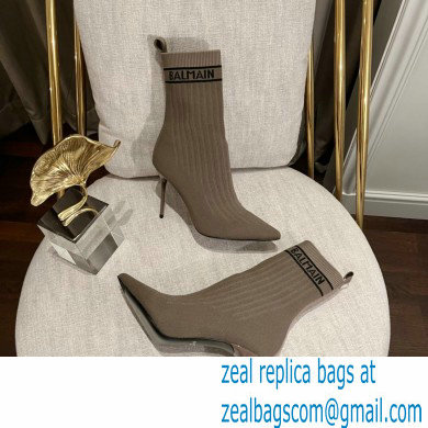 Balmain Heel 9.5cm Skye stretch knit ankle boots 08 2022