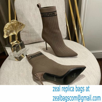 Balmain Heel 9.5cm Skye stretch knit ankle boots 08 2022