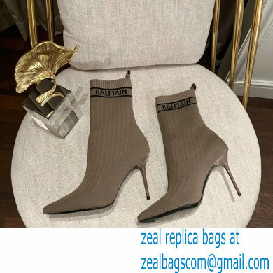 Balmain Heel 9.5cm Skye stretch knit ankle boots 08 2022