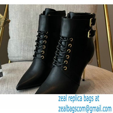 Balmain Heel 9.5cm Uria ankle boots Leather Black 2022