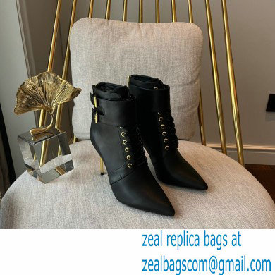 Balmain Heel 9.5cm Uria ankle boots Leather Black 2022 - Click Image to Close