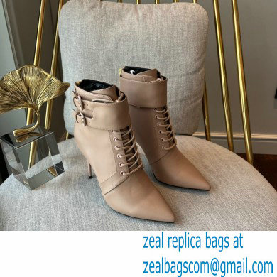 Balmain Heel 9.5cm Uria ankle boots Leather Nude 2022 - Click Image to Close