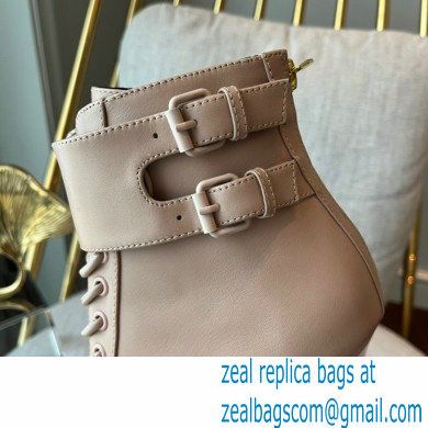 Balmain Heel 9.5cm Uria ankle boots Leather Nude 2022