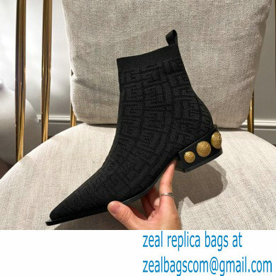 Balmain stretch knit Coin ankle boots 01 2022