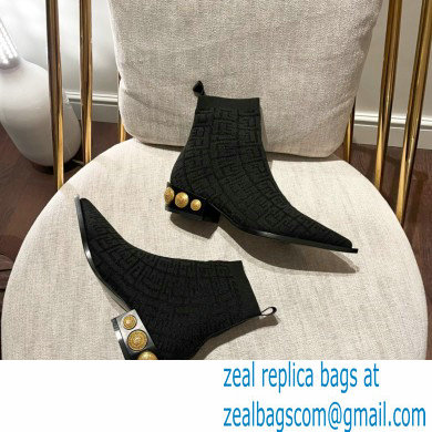 Balmain stretch knit Coin ankle boots 01 2022