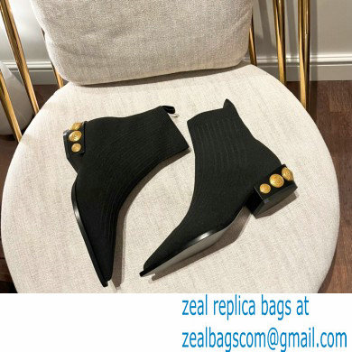 Balmain stretch knit Coin ankle boots 02 2022