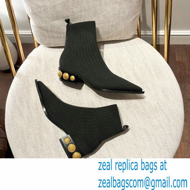 Balmain stretch knit Coin ankle boots 02 2022