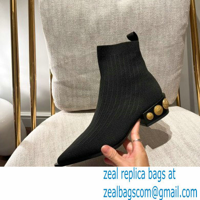 Balmain stretch knit Coin ankle boots 02 2022