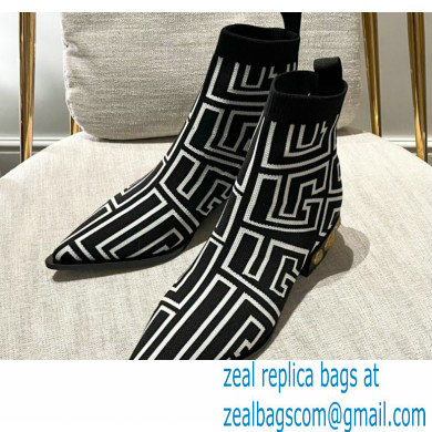 Balmain stretch knit Coin ankle boots 04 2022
