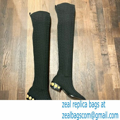Balmain stretch knit Coin thigh-high boots 02 2022