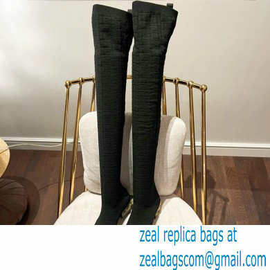 Balmain stretch knit Coin thigh-high boots 02 2022