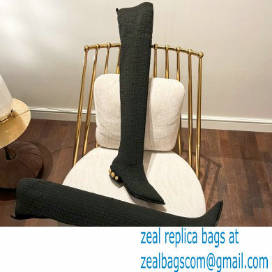 Balmain stretch knit Coin thigh-high boots 02 2022