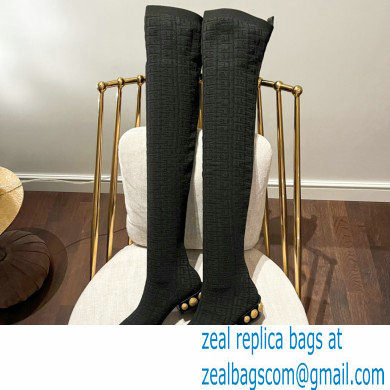 Balmain stretch knit Coin thigh-high boots 02 2022 - Click Image to Close