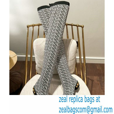 Balmain stretch knit Coin thigh-high boots 03 2022 - Click Image to Close