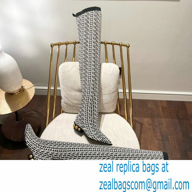 Balmain stretch knit Coin thigh-high boots 03 2022