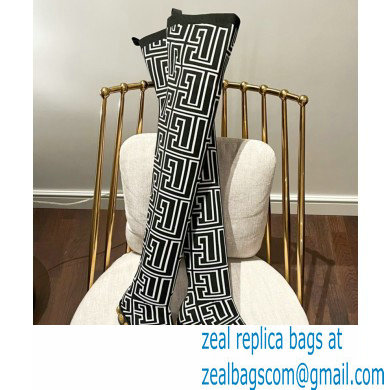 Balmain stretch knit Coin thigh-high boots 04 2022