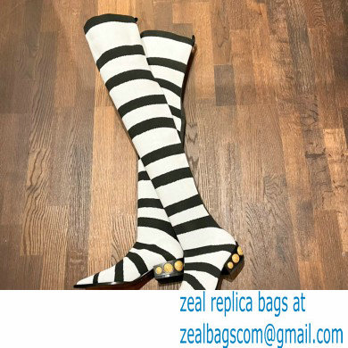 Balmain stretch knit Coin thigh-high boots 05 2022