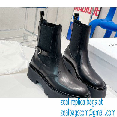 Celine Bulky Chelsea Boots In Calfskin Black 2022 - Click Image to Close