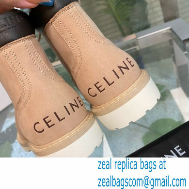 Celine Kurt High Lace-up Boots In Nubuck Calfskin 01 2022 - Click Image to Close