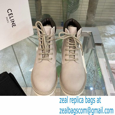Celine Kurt High Lace-up Boots In Nubuck Calfskin 04 2022 - Click Image to Close