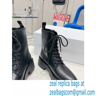 Celine Lace-up Boots With Studded Outsole Celine Bulky In Shiny Bull Black 2022 - Click Image to Close