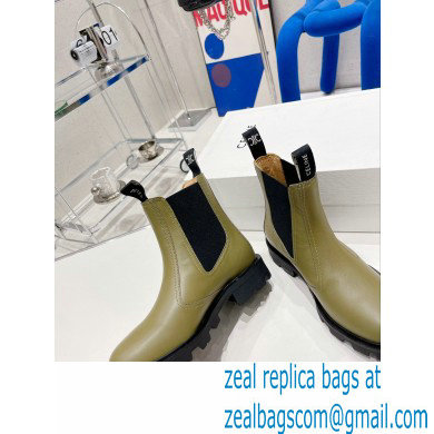 Celine Margaret Chelsea Boots in Calfskin Army Green 2022