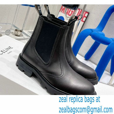 Celine Margaret Chelsea Boots in Calfskin Black 2022