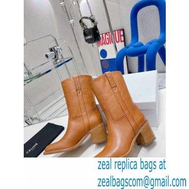 Celine Mid boots Celine Conde in Calfskin Brown 2022