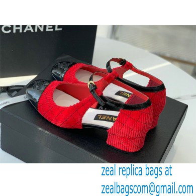 Chanel Mary Janes Patent Calfskin Shoes G39383 red 2022
